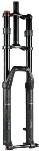 WIQUYBML 27.5/29'' Mountain Bike Suspension Fork DH Double Crown MTB Air Fork Travel 150mm 1-1/8 Straight Fork Rebound Adjustable Manual Lockout Thru Axle 15 * 100mm (Size : 27.5'')