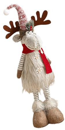 Adorno multiusos de reno, de tela resistente, para ventana de Navidad y exhibición de mesa