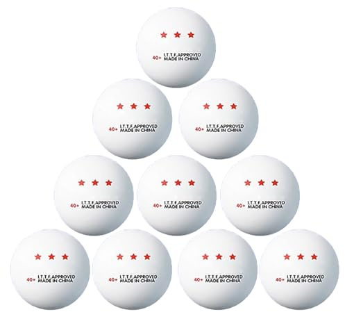 GMBYLBY 10 PCs Professionelle Pingpong Ball 3 Sterne Tischtennisball Freien Und Innenpingpong Für Training Wettbewerb Professionelle Langlebige Trainingsausrüstung