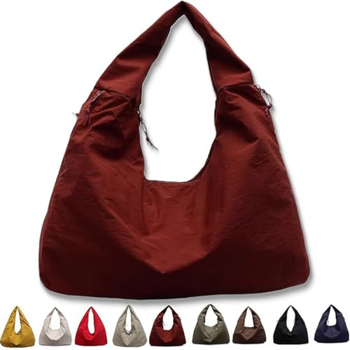 Luna Lush Bag,Maison Ginza Luna Lush Bag,Large Nylon Slouchy Tote Bag Men Women,Large Capacity Multi-Pocket Travel Waterproof Bags,for Travel Commute,B