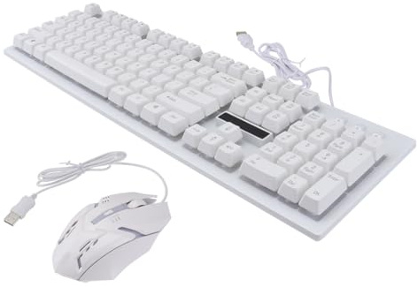 VERDANVERSE USB Mechanical Keyboard Mouse Set Luminous Gaming Keyboard and Mouse Kit Stylish Non Conflict Design for Gamers Accessories for Gaming and Office Use
