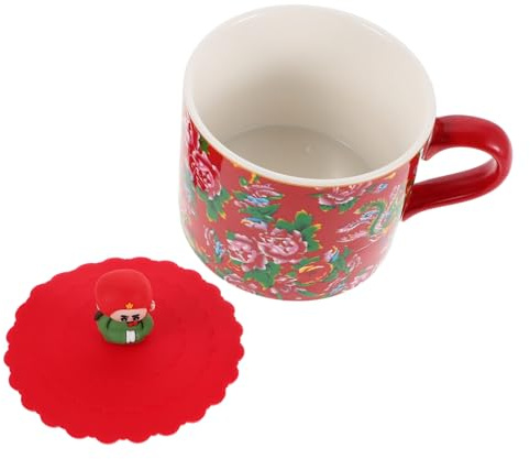 SUPVOX Tasse Céramique Chinoise avec Motif Floral Unique Mug avec pour Thé et Lait pour Couple et Camping Extérieur