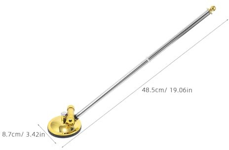 Milisten Magnetic Car Flagpole Base Heavy Duty Magnetic Mount for Vehicle Desk RV Truck SUV ATV Outdoor Indoor Use Without Flag