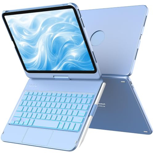 BQSS Keyboard Case for iPad A16 11 2025/10.9 2022 | Detachable Wireless Bluetooth Keyboard Case with Pencil Holder, Compatible With Ipad 10th Gen (2022) & 11th Gen (2025)