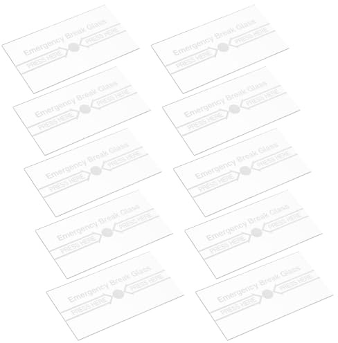 ZUNOXAZ 10 Stück Brandmelder Glasscheiben Brandschutzglasabdeckungen Für Alarmschalter Ersatzglasabdeckungen Für Brandmelder Transparente Ersatzglasabdeckungen Für Manuelle