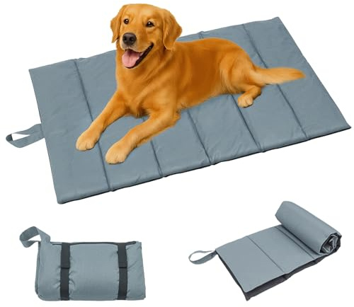 ARATERVIO Hundedecke Outdoor Waschbar Hundematte Faltbar Tragbar Weiches Hundebett 105x63cm Isolierend rutschfest für Reisen Camping Auto Hundedecke Unterwegs