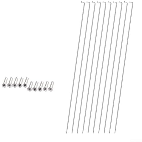 Radios de bicicleta de acero inoxidable de 14 g, kit de construcción de ruedas de alta resistencia de grado 204 con pezones para bicicletas plegables de carretera de montaña de 26 27.5 29 pulgadas (F