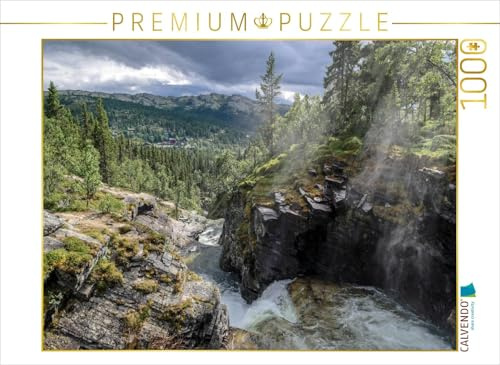 CALVENDO Puzzle Wasserfall Rondane-Nationalpark | 1000 Teile Lege-Größe 64 x 48 cm Foto-Puzzle für glückliche Stunden