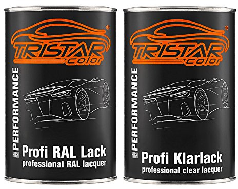 RAL 9006 Weissaluminium Metallic Lack Dose + Klarlack glänzend 2,0 L | Set aus Basislack + Klarlack, spritzfertig, schnelltrocknend