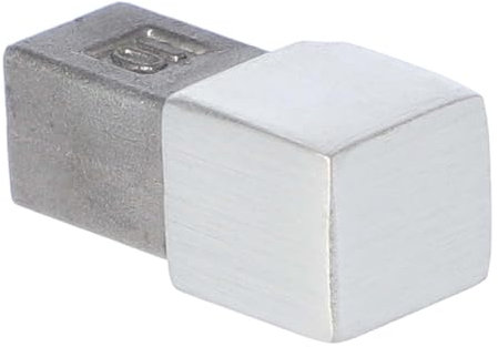 Innen & Außenecke für Fliesenschiene, Fliesenprofil, Quadratprofil, Edelstahl (V2A) gebürstet, 12,5 mm Höhe