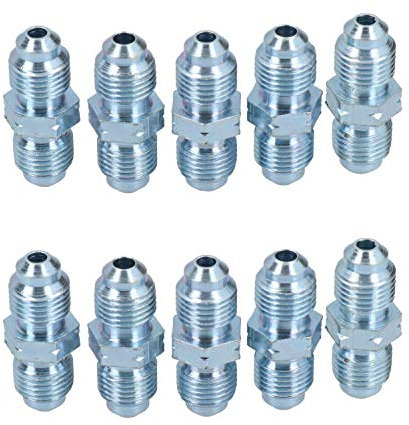 Connettore maschio M10 x 1 mm in linea per tubo del freno, raccordo per tubo da 3/16, 10 pezzi
