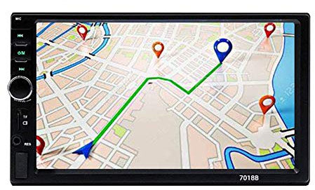 Autoradio 2 DIN 7 Pulgadas HD Pantalla táctil Bluetooth Reproductor de Radio de Coche Car Audio aux Mirror Link 7018B