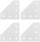 4pcs Aluminum Alloy L Shape Joining Plate, 5-Hole 2020/3030/4040L Shape Outside Joining Plate, for 3D Printer, CNC Router, CNC Laser Cutting Machine, Robot Project(2020L Shape)