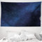 ABAKUHAUS Nacht Wandteppich und Tagesdecke, Raum und Sterne aus Weiches Mikrofaser Stoff Waschbar ohne Verblassen Digitaldruck, 230 x 140 cm, Dunkelblau Weiß