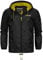 Geographical Norway Boat Men - Veste Coupe Vent Homme Outdoor - Blouson Deperlant Manches Longues Hommes - Manteau Pluie Cadeau Ideal Randonnee Saison Printemps Ete Automne Hiver (Noir S-Taille 1)