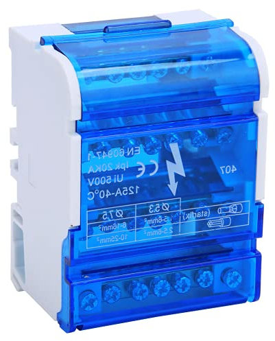 Modulare Erdungsklemme , Einphasen Klemmleisten mit transparenter Abdeckung für Schaltschrank Elektrotechnik für Schaltschränke Schaltanlagen