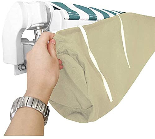 Sac De Rangement Pour Auvent Anti-Poussière, Housse De Protection Pour Auvent De Terrasse Extérieur Remplacement De Couverture d'Auvent Store De Balcon, Toutes Les Intempéries, 7 Tailles(Size:3M)