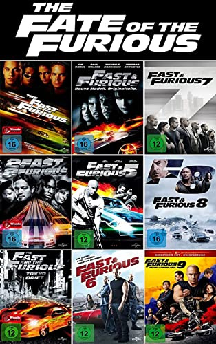 Fast and the Furious 1-9 Bundle (Teil 1+2+3+4+5+6+7+8+9) [9-DVD] Keine Box