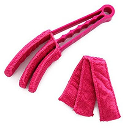 SagaSave Window Blind Cleaner, 2 Pcs Red Air Conditioner Shutter Cleaning Brush - Ideal Duster Cleaning Tool for Blinds, Shutters, Shades, Air Conditioner Vent Covers