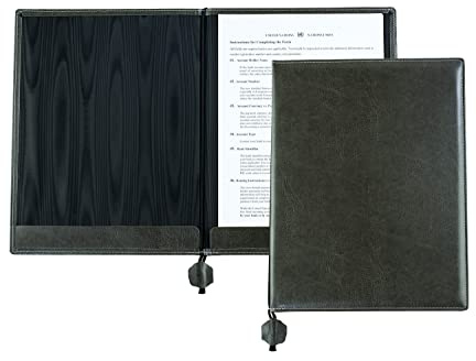 DELMON VARONE - Urkundenmappe in DIN A4 mit schwarzer Kordel aus veganem, nachhaltigem Eco Kunstleder (grau)- Dokumenten-Mappe mit 2 Einsteckleisten für Unterlagen, Dokumente, Zeugnisse & Urkunden