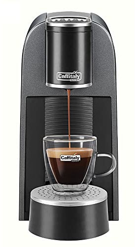 Caffitaly System, Arka S33R Machine à café pour capsules originales Caffitaly, compacte, rapide et silencieuse, système multi-boissons, dosage automatique, allumage rapide, auto-sensibilité, 42 kWa,
