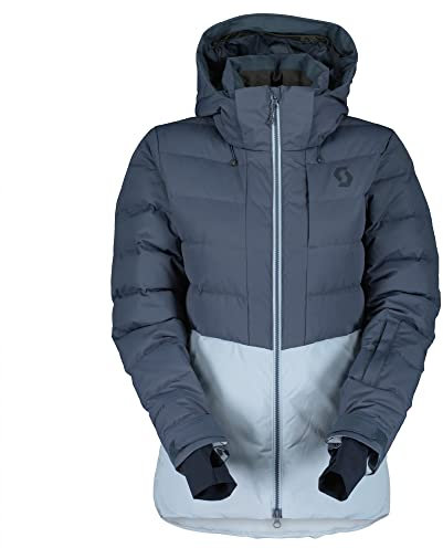 Scott W Ultimate Warm Jacket Colorblock-Blau - Daunen Isolierte wasserdichte Damen Skijacke, Größe XS - Farbe Metal Blue