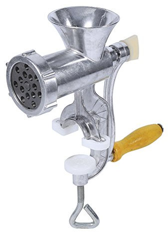 Fleischwolf Manuell, Hand Wurstfüller Maschine Manueller Fleischmühle Wurstfüllgerät Aluminium Fleischwolf mit Schraubzwinge für Tischmontage, für Hackfleisch Wurst Küchenhelfer