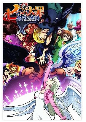 The Seven Deadly Sins:Dragon's Judgement Anime Leinwand Poster Wandkunst Dekor Druck Bild Gemälde für Wohnzimmer Schlafzimmer Dekoration Unrahmen: 30 x 45 cm