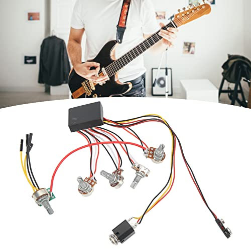 Mokernali Kit Cablaggio Amplificatore a 3 Vie, Kit Cablaggio Chitarra, Set Cablaggio Chitarra, Accessori per Chitarra Elettrica E Basso