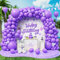 Palloncini Viola, 143 pezzi Dimensioni Diverse Viola Opachi Arco Palloncini Kit con Nastro per Donne Bambino Festa di Compleanno Matrimonio Battesimi Baby Shower Fidanzamento Anniversario Decorazioni