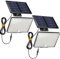 JACKYLED Solarlampen für Außen mit Bewegungsmelder 2 Stück，113 LED Solarlampen für Außen,IP65 Wasserdichte,180°Beleuchtungswinkel, 3 Modi,Solar lampe outdoor für Garten Garage Aussen mit 5M Kabel