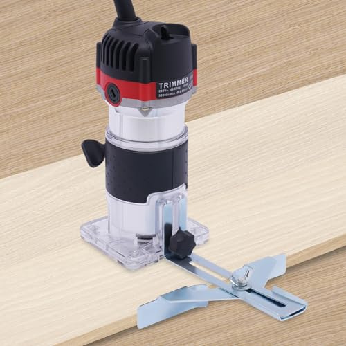 800W Electric Hand Holz Oberfräse, 1/4 Zoll Einhandfräse Holz Kantenfräse Fräse, 30000r/Min Rand Fräsmaschine Holzbearbeitung Trimmer