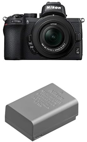 Nikon Hybride Z50 + Objectif Z DX 16-50mm f/3.5-6.3 VR + Batterie Li-ION EN-EL25a pour Hybride Z30, Z50 et Z FC