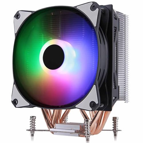 Simpletek – Disipador para procesador Socket LGA 2011| Sistema de refrigeración por aire CPU | RGB | 1600 RPM | DC 12 V 150 W | Ruido 29,9 dBA | Heat Pipe de cobre 6PCS