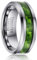 SOXEMAN Paarringe für Damen und Herren, trendiger Modeschmuck, 8 mm breit, mit bunten Wolframkarbid-Ringen eingelegt, geeignet für trendige Hip-Hop-Partys