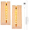 JOKILY LED Sockel, 2 Stück Lichter Display Basis, Holz Desktop Leuchten, Rechteckige Beleuchtete Lampensockel Mit USB Schalter für Dicke DIY Acrylplatte Kristallglas Dekoration
