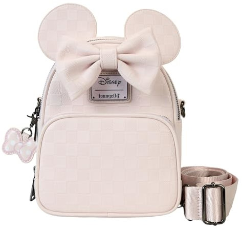 Loungefly Minnie Mouse Karierte Textur wandelbarer Mini-Rucksack & Umhängetasche