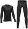 Rolimaka Jungen Kinder Thermal Underwear Set Fleecegefütterte Baselayer (Oberteil & Hose) Thermalset für Ski und Fussball Grey S