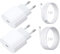 Cargador USB C Dual de 20W con Cable iPhone de 2M + Cable Cargador iPhone de 1M, Cargador iPhone Carga Rapida para iPhone 14/13/ 12/11/ X/ 8/7/ Pad