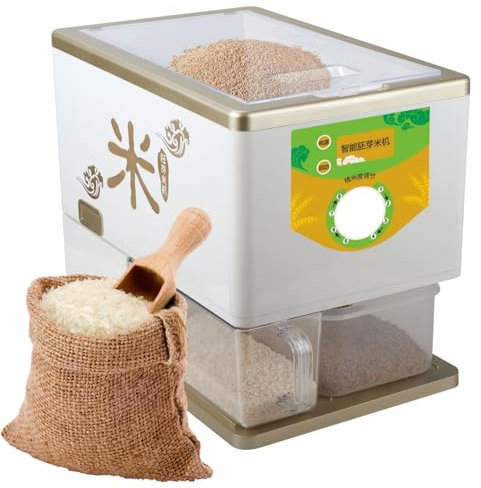 ExoticaBlend Household Electric Rice Milling Machine, 350W Rice Sheller Machine Automatic Rice Husker Sheller Rice Bran Separator