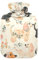 Wärmflaschen mit süßem Dackel, mit weichem Bezug, Hand-/Fußwärmer, Wärmbeutel für Nacken, Schulter und Menstruationskrämpfe, 2 l, Beige