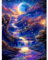 Diamond Painting Erwachsene-5D Diamant Painting Bilder Erwachsene, Landschaft Diamond Painting Set DIY Sternenhimmel Personalisiert Basteln Bilder Dekorationen für Home Wand Décor (30x40cm)