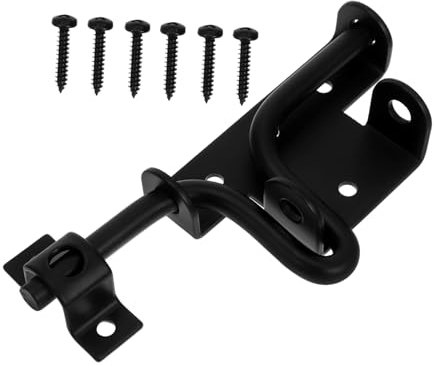 POPETPOP Schlossriegel Aus Karbonstahl Tür Riegelschloss Schiebetorriegel Zaunriegel Für Außentore Ersatz Torriegel Robustes Schuppentürschloss Einfache Montage