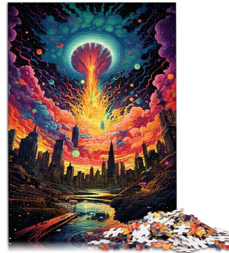 1000 Piece Jigsaw Puzzles for Adults new york skyline Jigsaw for Gifts Suitable for desktop decoration 19.7 in x29.5 in for teenager Age 14+