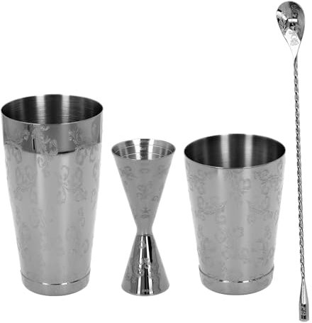 Set di shaker di boston cocktail, kit da baristas professionale in acciaio inossidabile set di cocktail cocktail schor shaker (B)