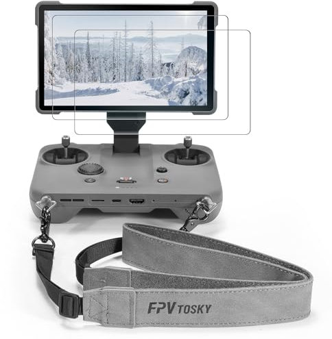 FPVtosky Lanyard, Gurt für DJI RC Pro 2，HD-Displayschutzfolien,2 Stück 9H Gehärtetes Glas für DJI Mavic 4 pro Fernsteuerungs zubehör [NUR für RC PRO 2]