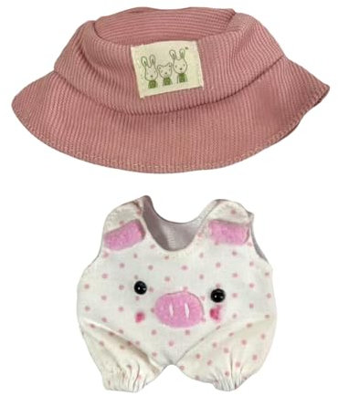 LILIHOT L𝙖b𝙪b𝙪 Original 17cm Plüsch Bekleidung,Puppenbekleidung Niedliches Mini Kuscheltier Outfit mit DIY Pullover Hoodie Bekleidungszubehör,Ideales Kinder Geschenk(#3)