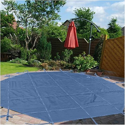 SAFWELAU Staubdichter Poolschutz Winterfeste Poolabdeckung 3-10m Rund - Für Einbaupools mit Messingankern & Montageset (Holz/Beton)(1.5m/5ft)
