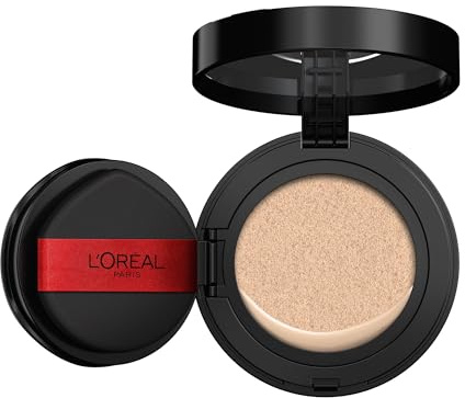 L'Oréal Paris Infallible Fresh Wear Cushion Foundation, Shade: 100 | Korean Makeup Inspired, Buildable Medium-To-Full Coverage, Upto 24H Longwear, Breathable Formula
