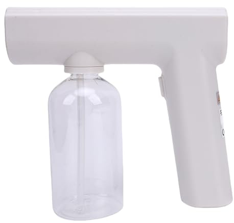 ZJchao Elektrische Sprühflasche, 250 Ml, Wiederaufladbarer Handzerstäuber für die Reinigung zu Hause, Im Auto, Im Büro, Tragbare Nebelmaschine mit Feiner Zerstäubung (WHITE)